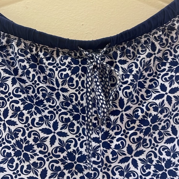 XL Carole Hochman navy print lounging Capri pajama pant - Picture 4 of 6